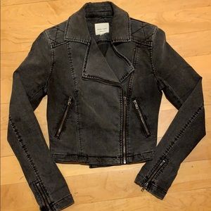 Dark Denim Motorcycle Jacket, Size S